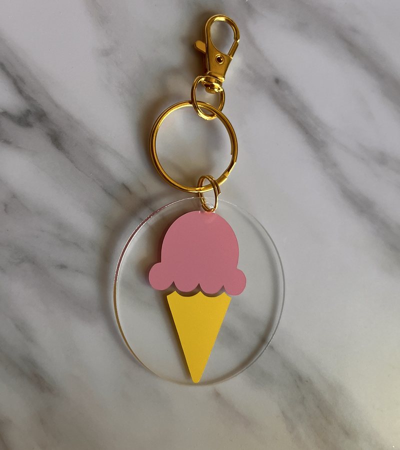 Ice Cream Keychain — front