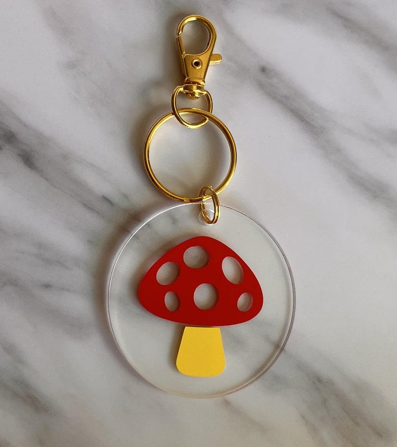 Mushroom Keychain — front